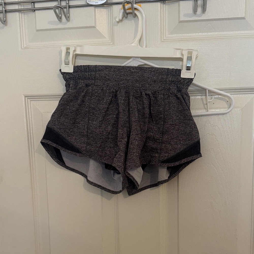 Lululemon heathered Grey hotty hot shorts